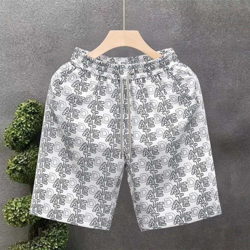 2025夏季男士印花短裤休闲时尚休闲裤潮流宽松百搭五分裤WE2505