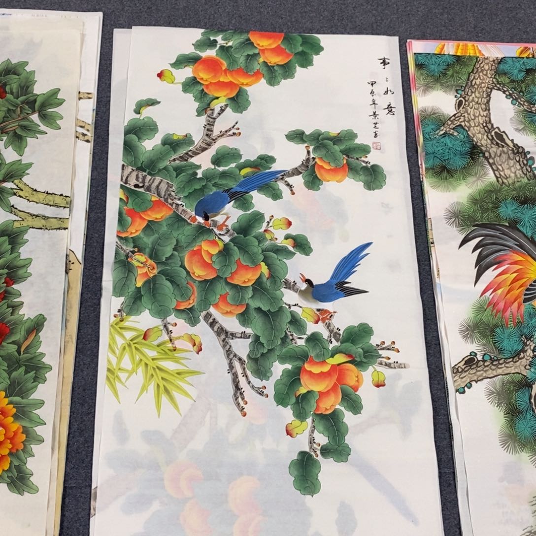 国画尺寸140✖️70四尺手绘工笔