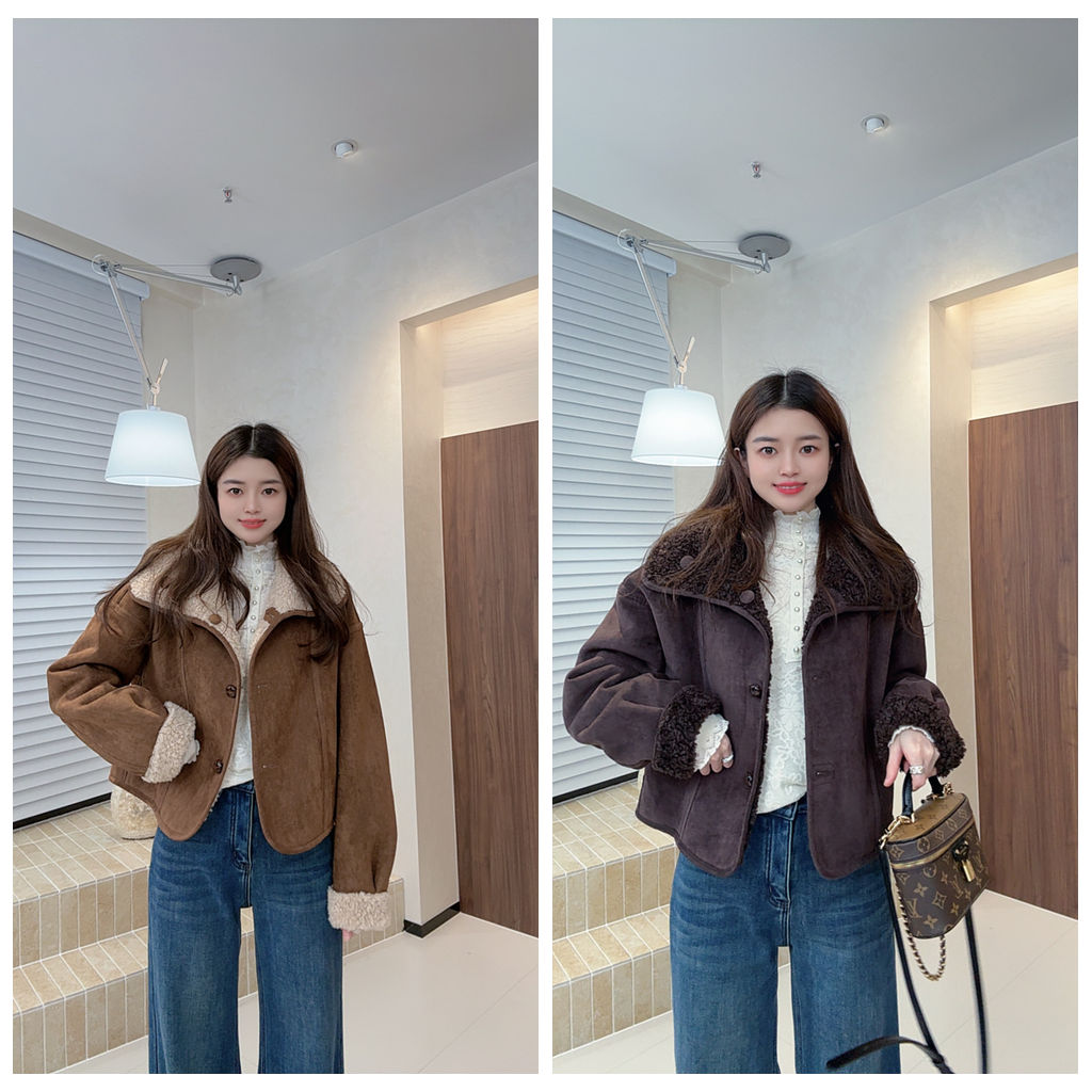 【ZMMY严选私服】冬季新款韩版超好看两面穿一体毛毛外套K5120402