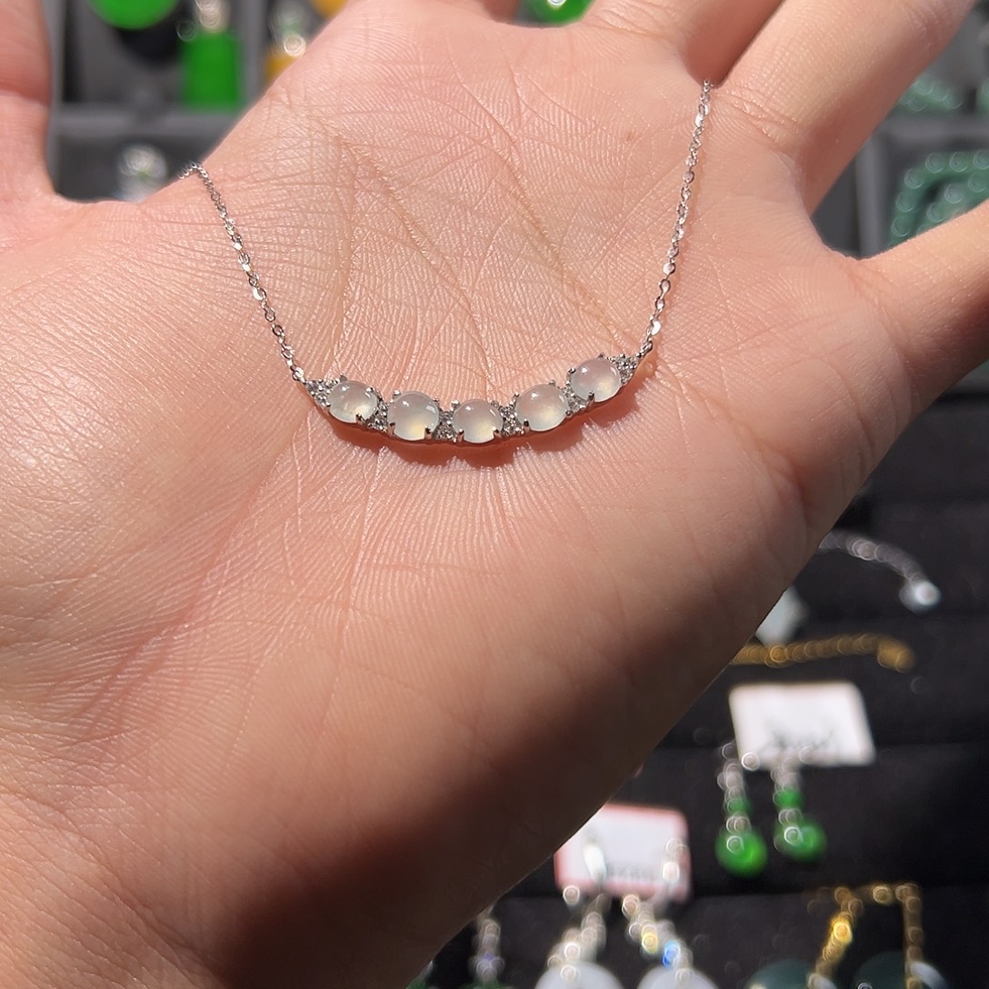 翡翠银S925镶嵌项链