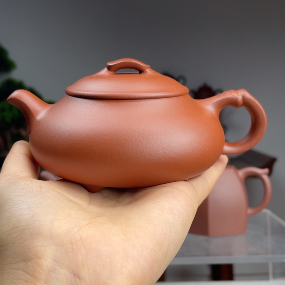 【闪购商品】紫砂茶壶生料朱泥简瓢容量210cc