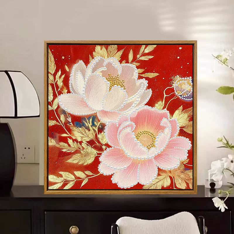 国潮绝代风华画客厅十字绣点钻砖石贴画手工diy带框