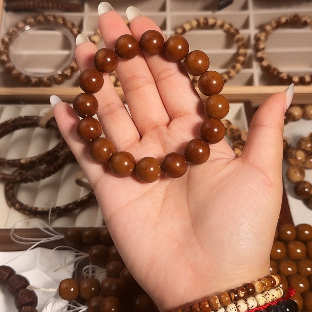 五***.手串紫金鼠13.7mm金沙圆珠紫金鼠圆珠半实心