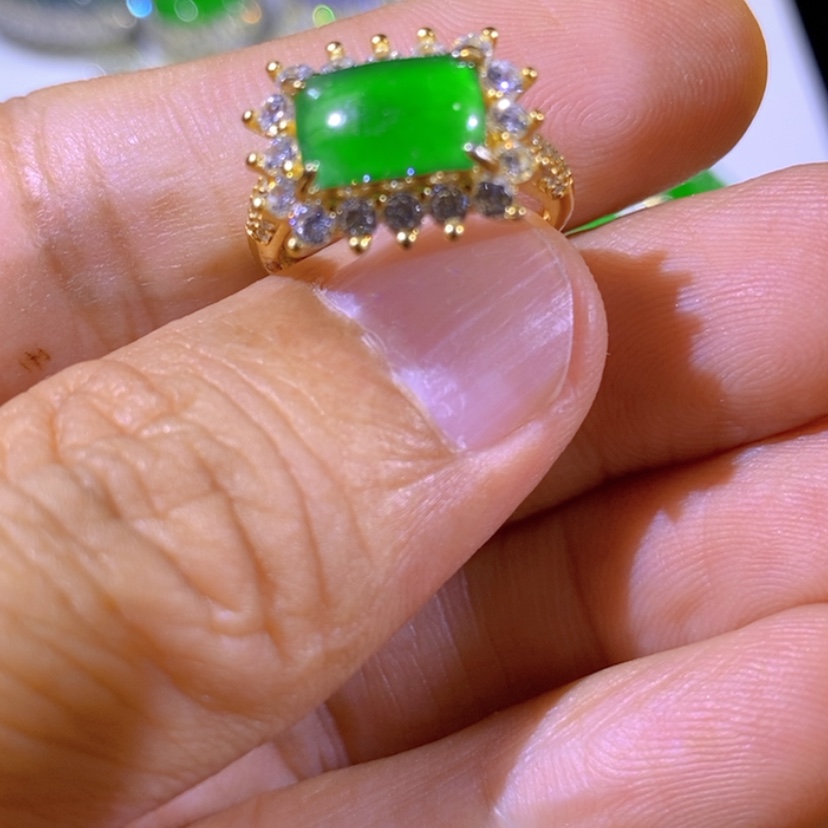 【闪购商品】翡翠挂件银S925镶嵌天然翡翠