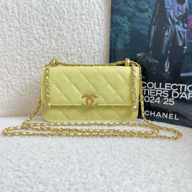 99新 Chanel/香奈儿 双金珠手机包/12期免息/73586021/代卖服务