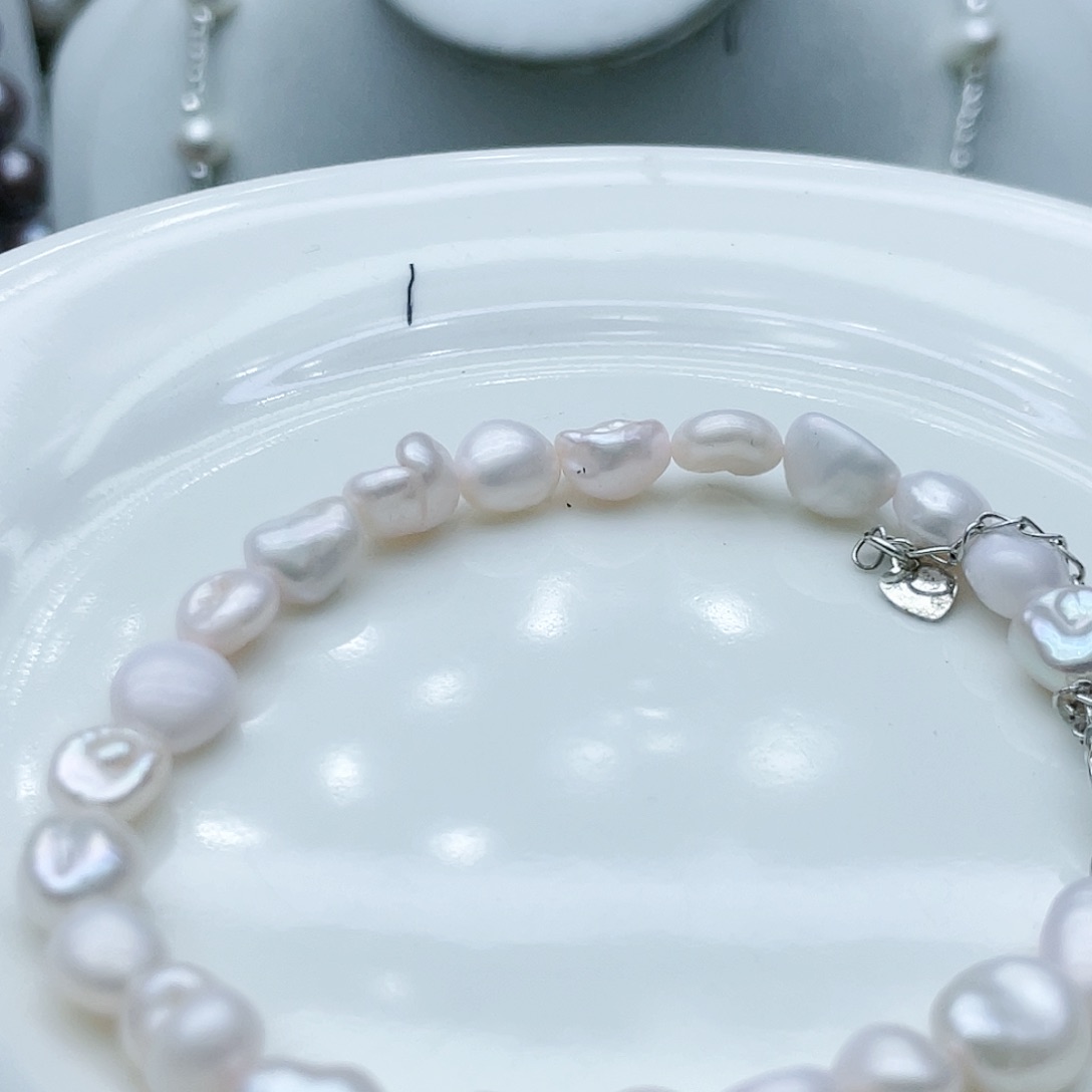 淡水珍珠颈饰钛钢