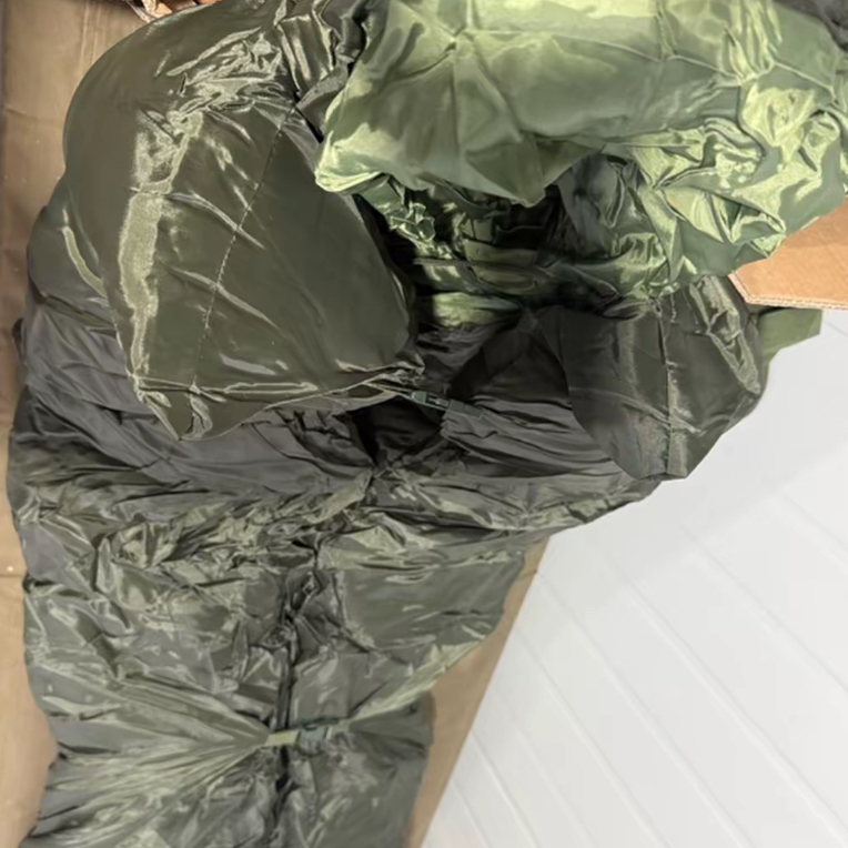 可拆洗绿色信封式棉睡袋户外露营防寒保暖四季通用