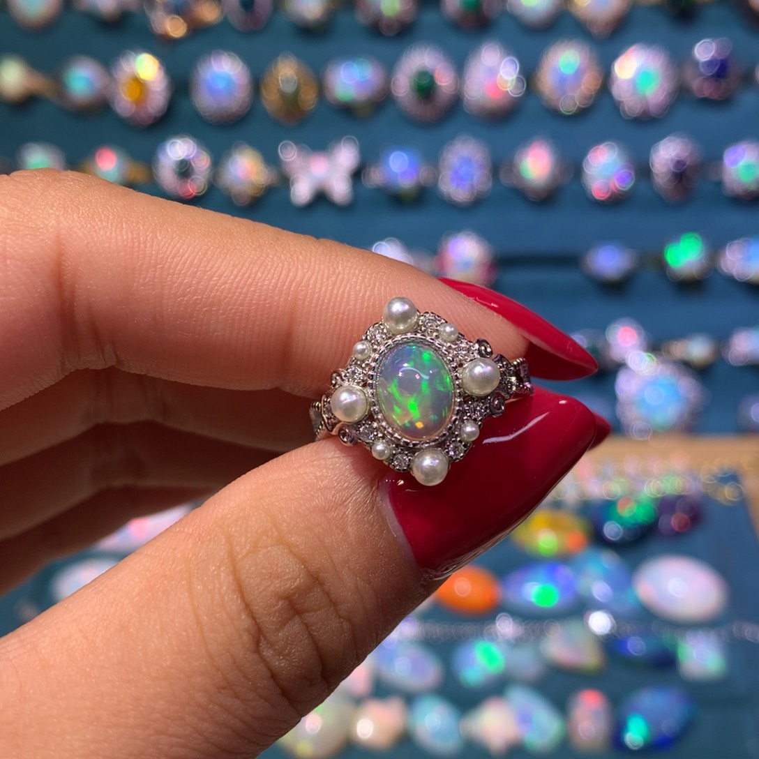 欧泊银S925镶嵌戒指款