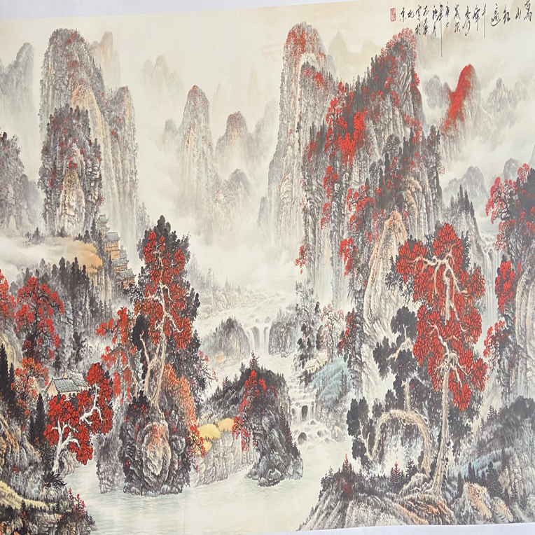 24万山红遍千风千峰秀微喷打印装饰画