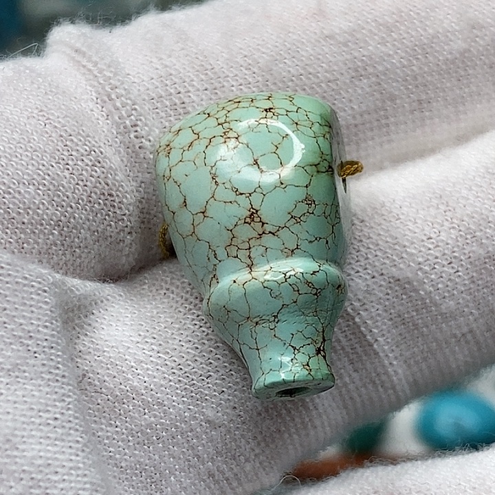 绿松石未镶嵌天然原矿 地大质检