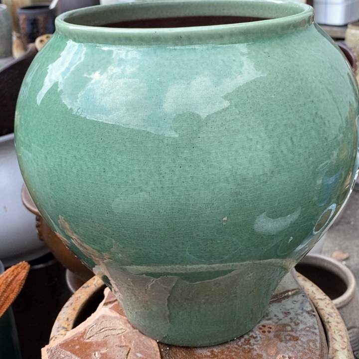 紫砂花盆高约25口约17