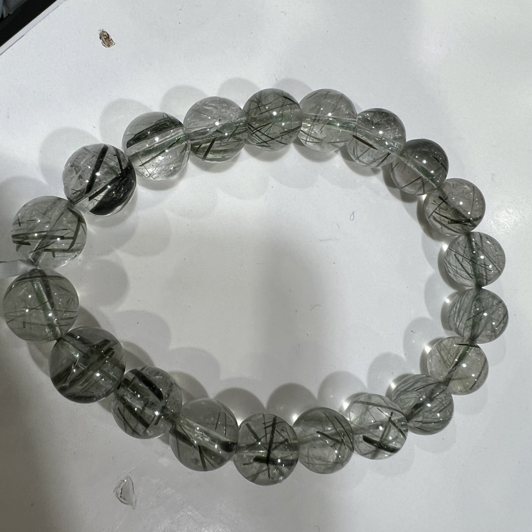 天然满发绿发晶手链6-14mm手串男女