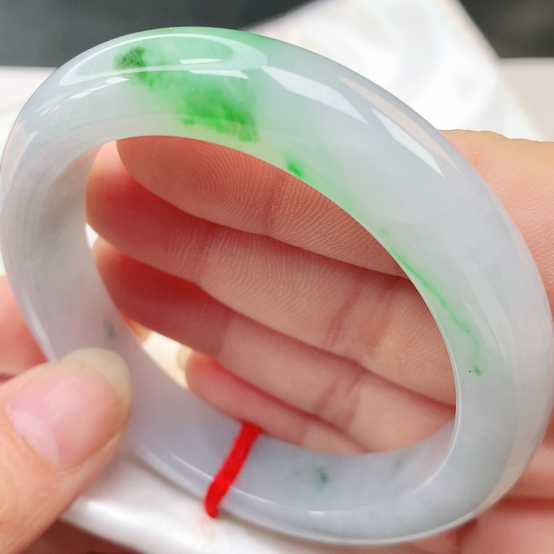 未镶嵌手镯翡翠纯天然A货翡翠老坑飘一抹翠161号