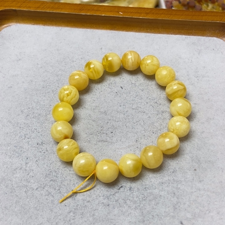 蜜蜡未镶嵌裸石手串