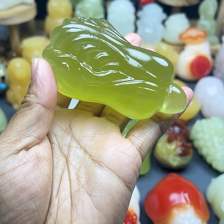 玉石雕刻品碧玺（处理）未***方