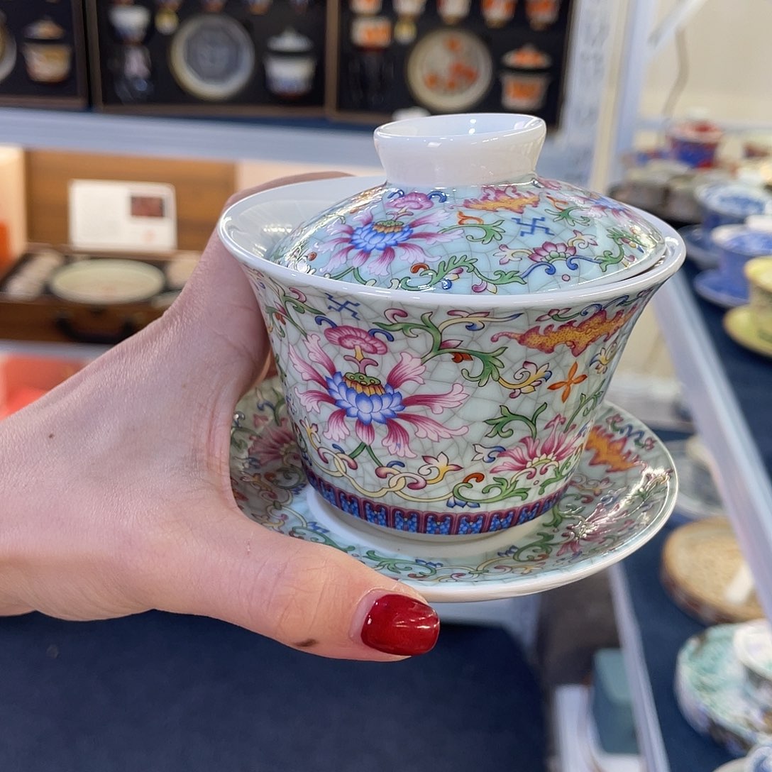 陶景德陶瓷盖碗茶具