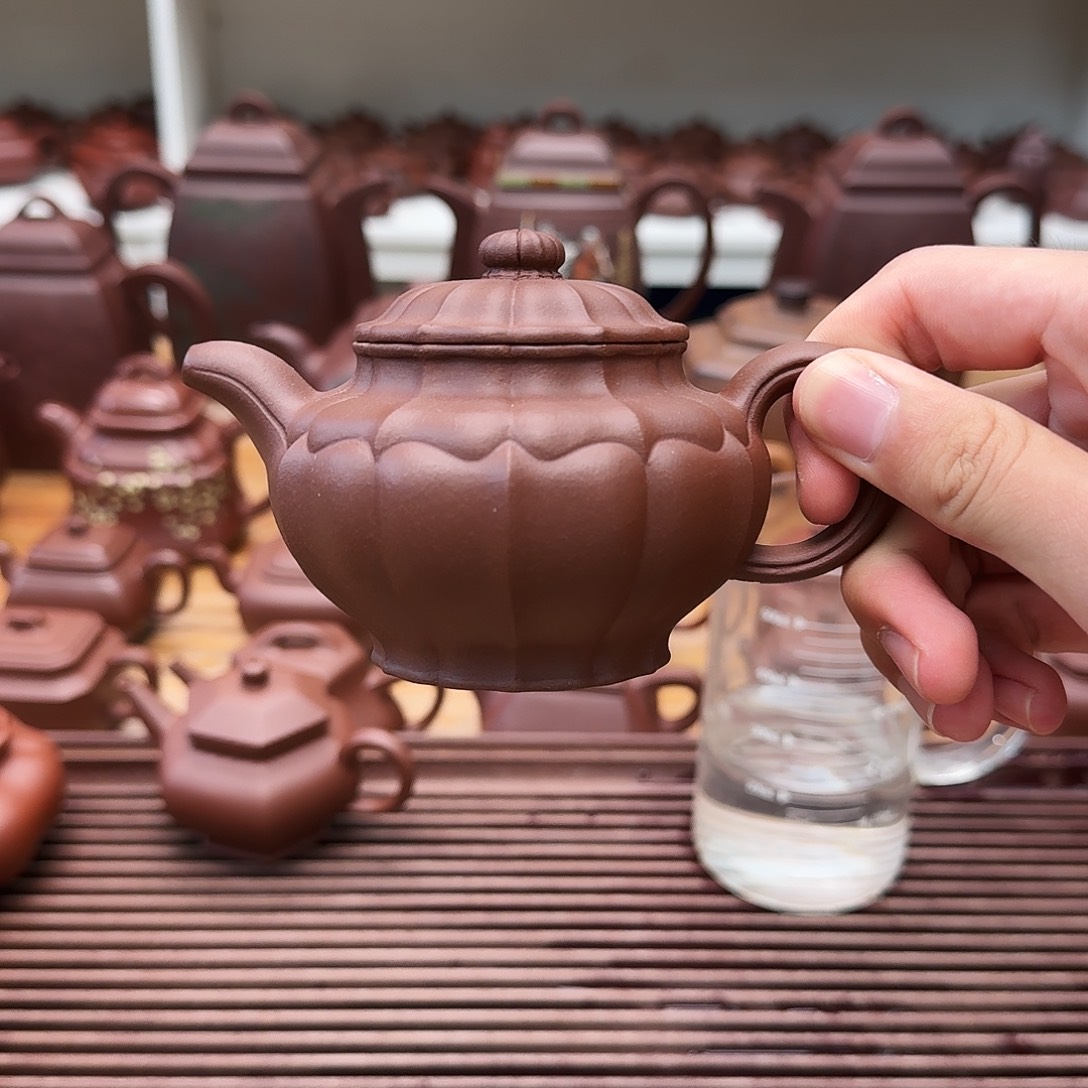 茶壶紫砂紫砂壶筋纹掇只160cc