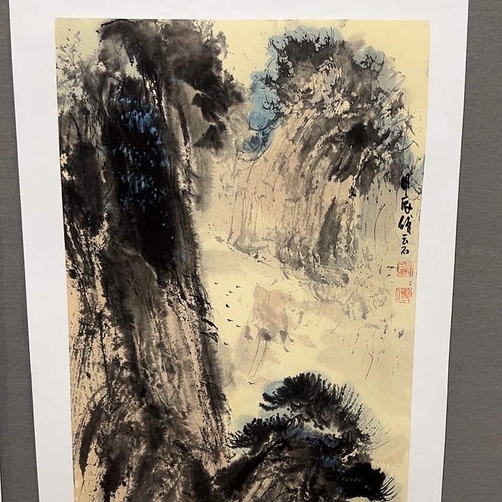 国画傅云石老师山水画作品