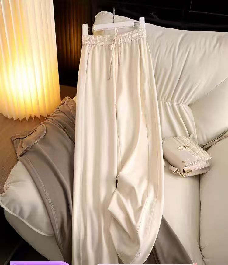 819  女士高腰薄款阔腿裤松紧休闲裤运动宽松 F33