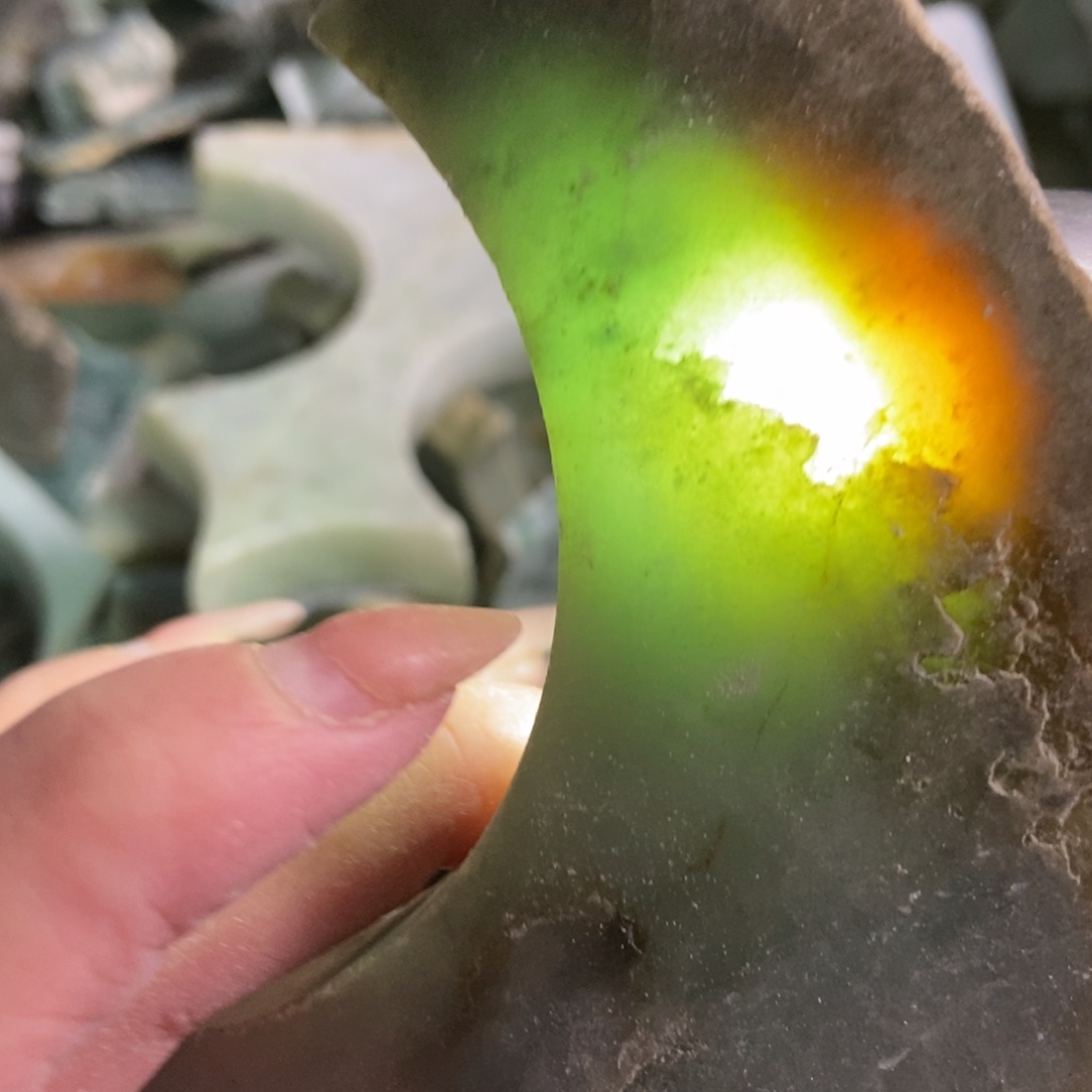 翡翠未镶嵌挂件天然