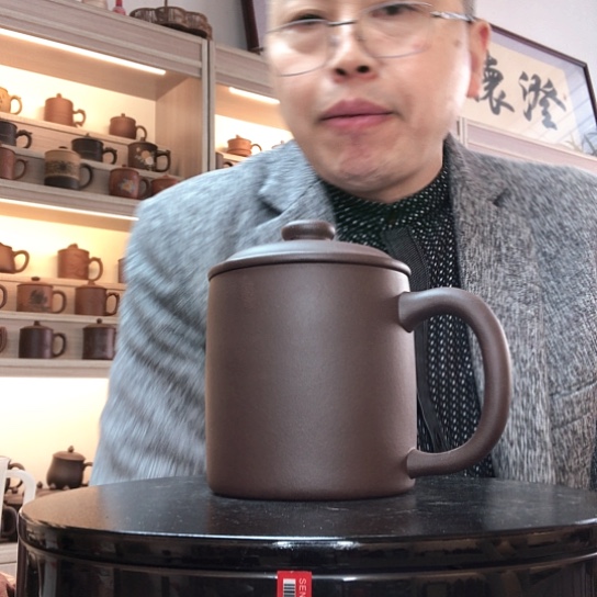茶杯紫泥微瑕老杯容量550