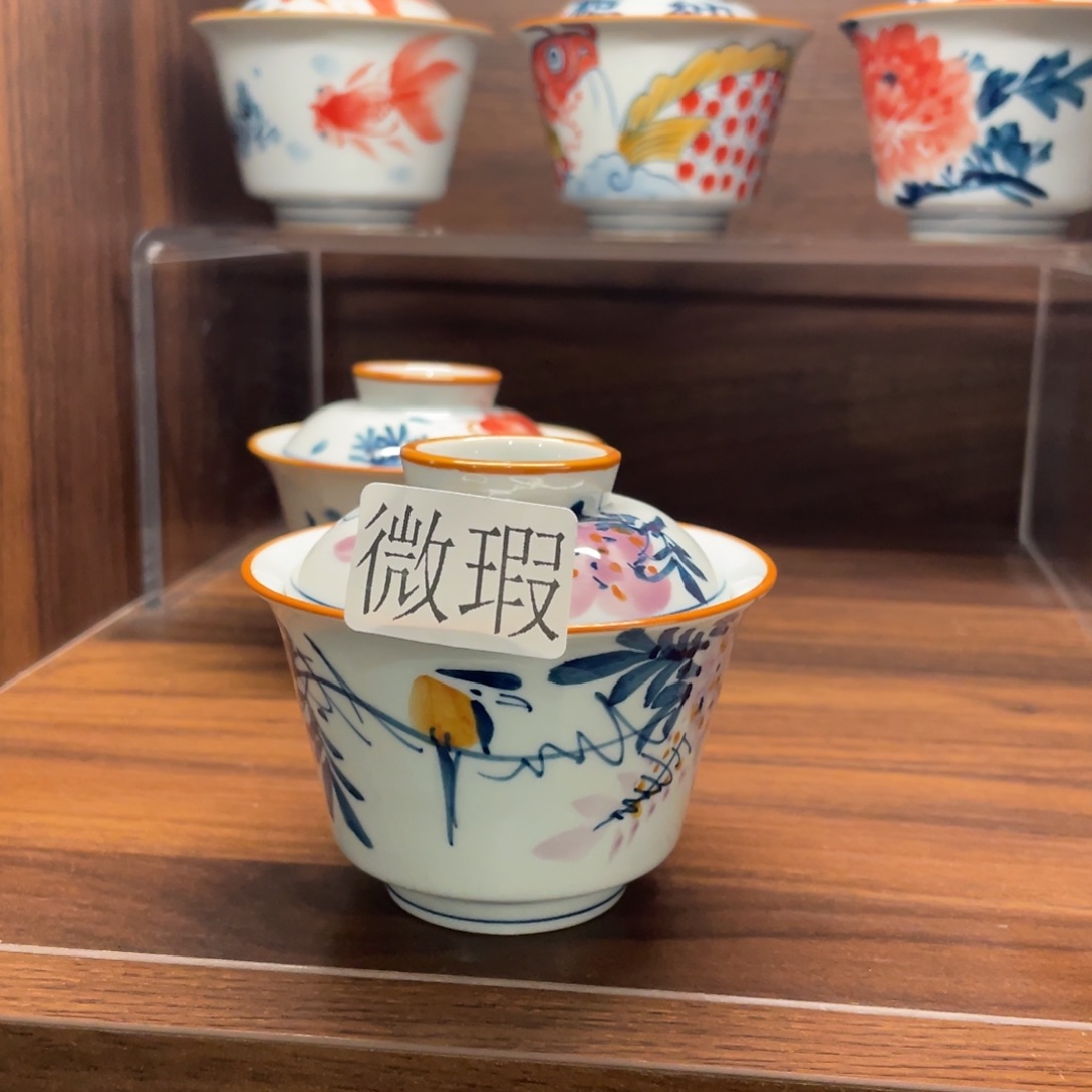 微瑕釉下彩纯手绘