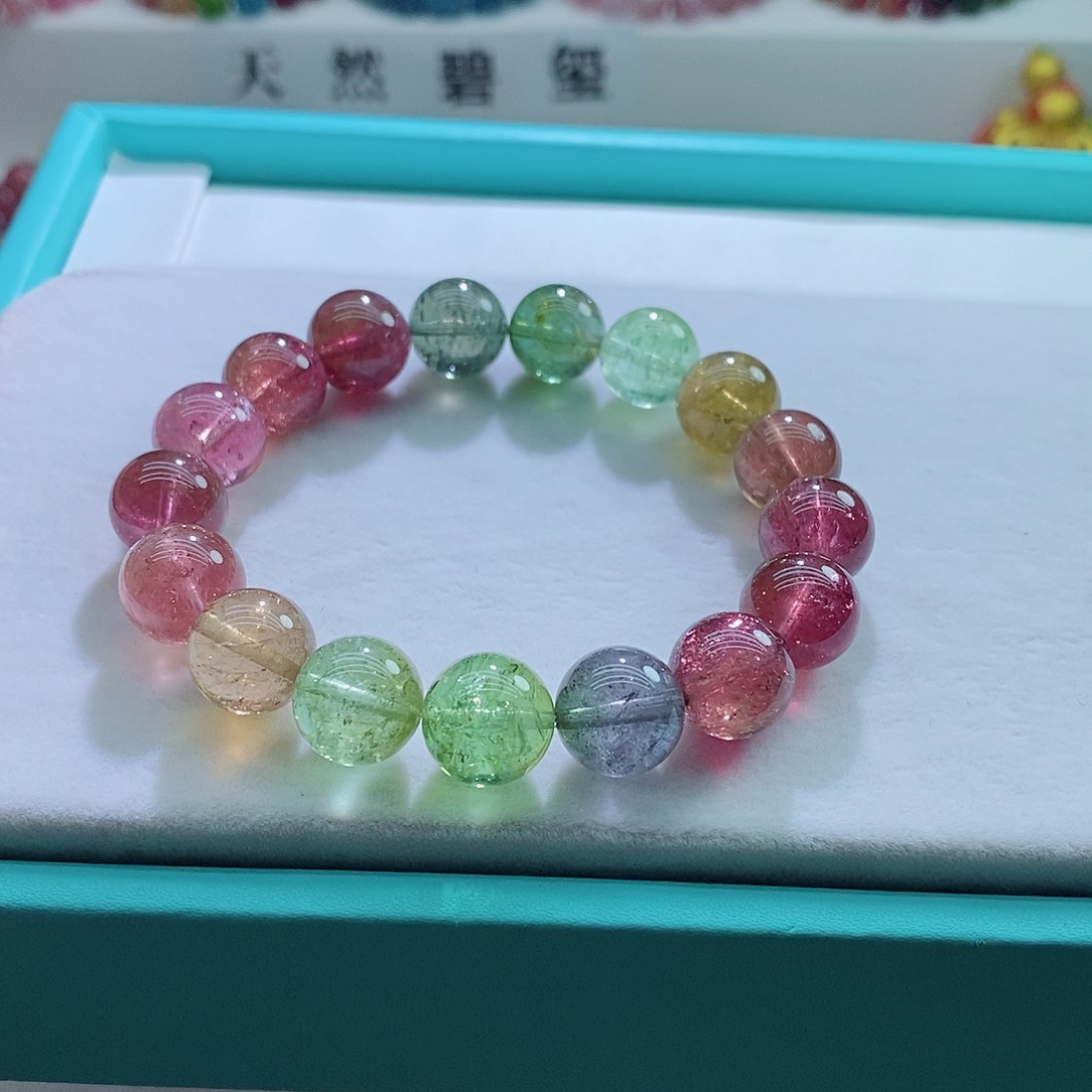 碧玺手链未镶嵌12.4mm左右