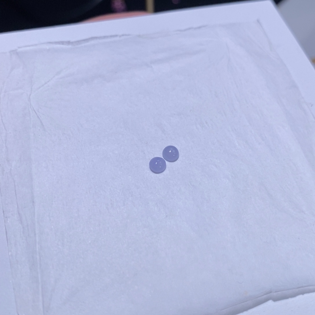 翡翠裸石冰紫小蛋面