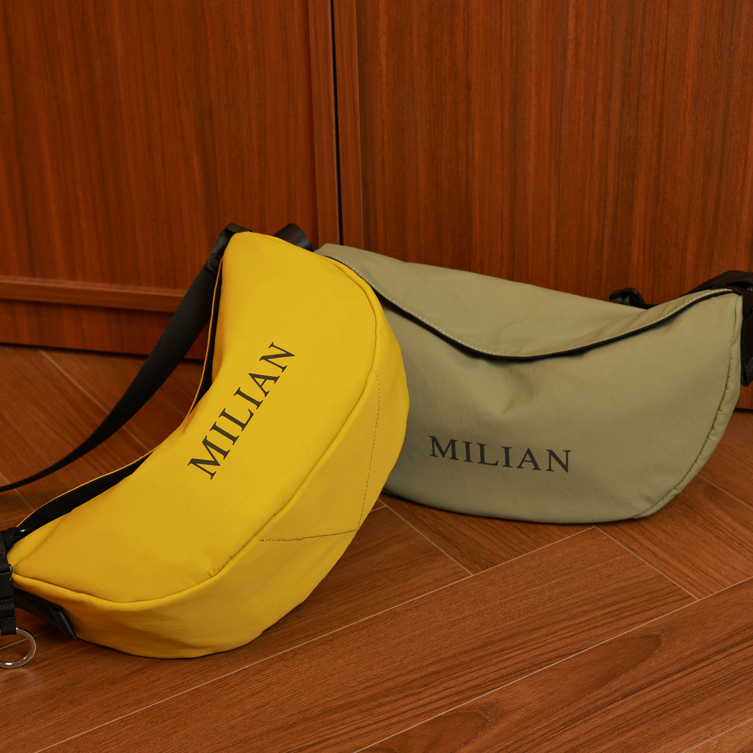 MILIAN2025新款原创日系尼龙防水斜挎包休闲百搭纯色上班通勤包