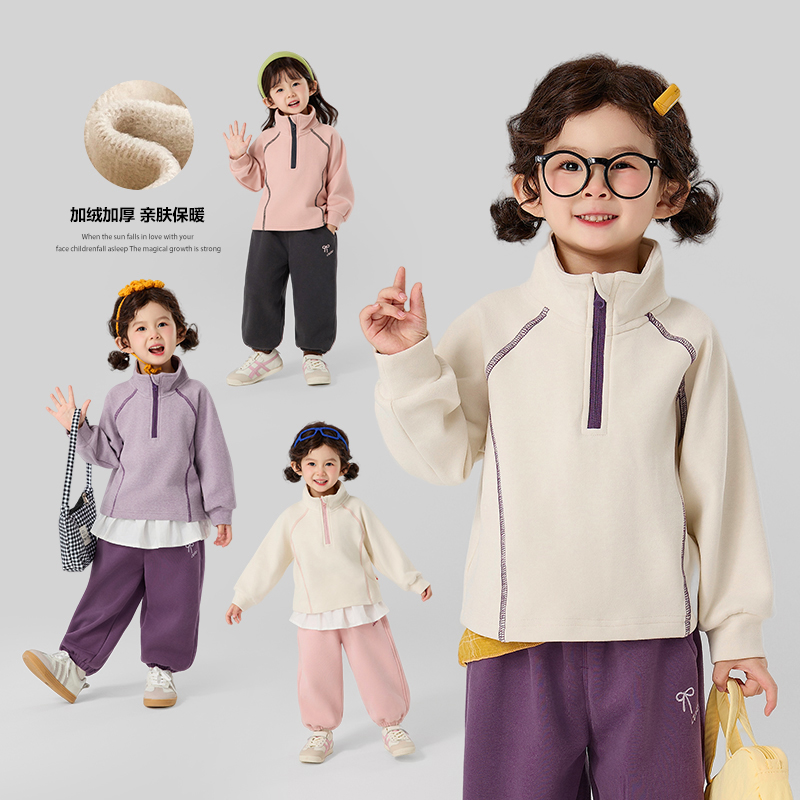 现货【薄绒】郝叔童品秋冬新款2025女童时尚洋气网红卫衣潮HZ53243