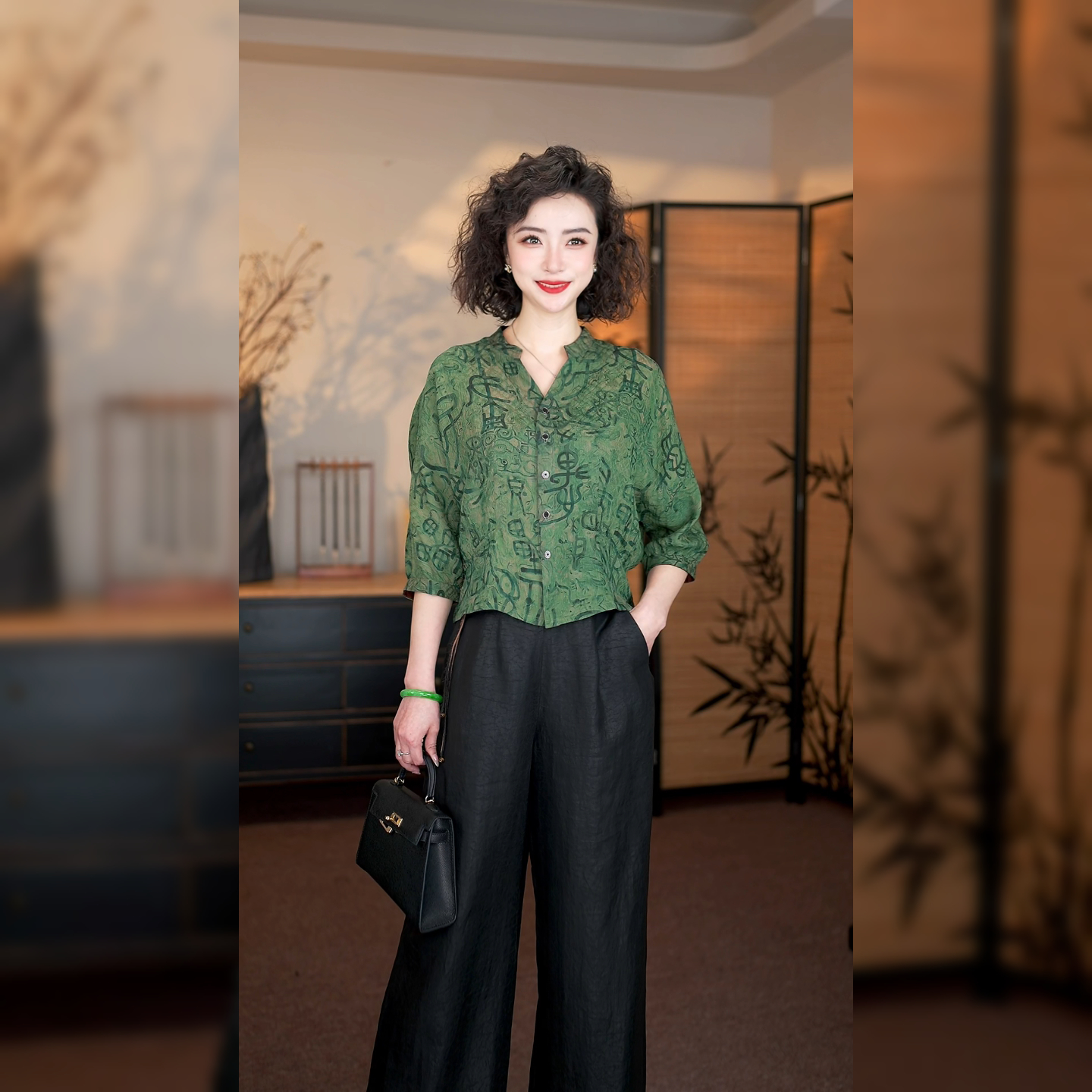 新中式国风复古冠乐绉双面穿外套LYGSY0059