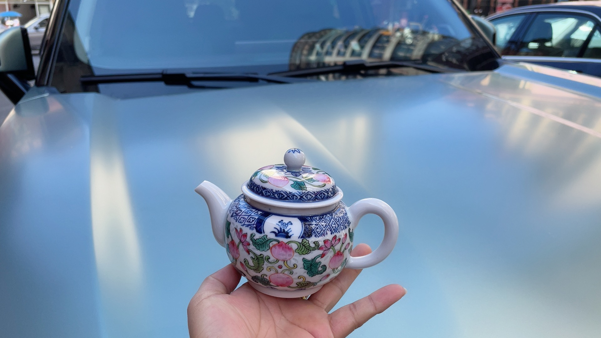 青花釉里红陶瓷功夫茶壶泡茶壶家用青花瓷单壶