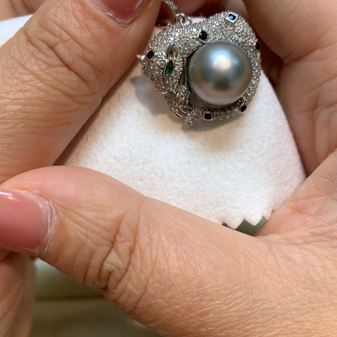 海水珍珠颈饰银S925镶嵌