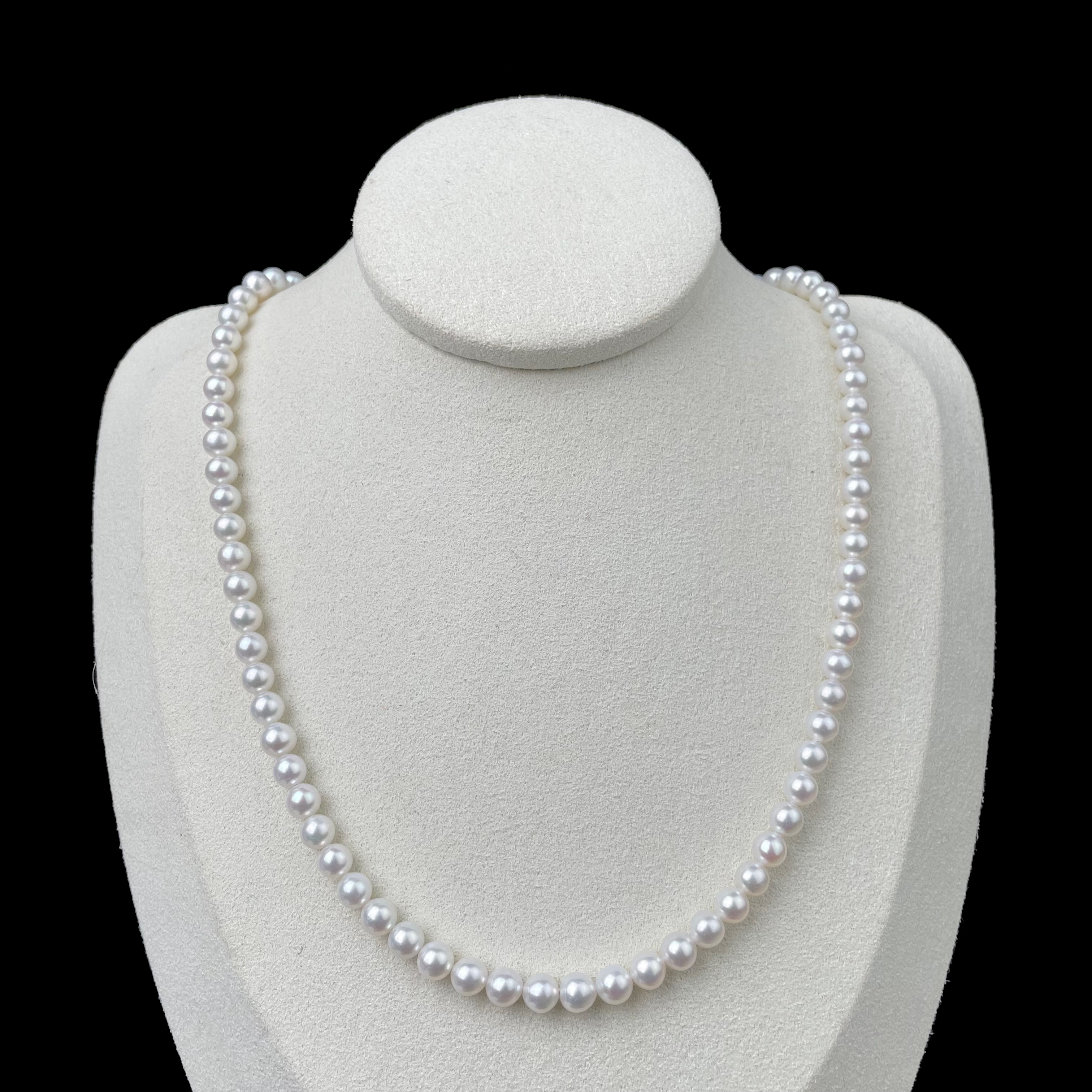 4-4.5mm正圆极光珍珠项链Z