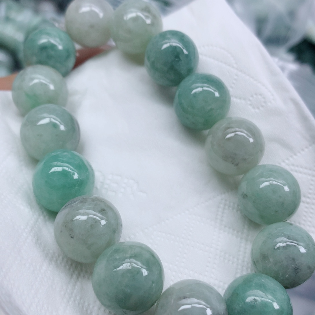 翡翠未镶嵌项链珠子珠