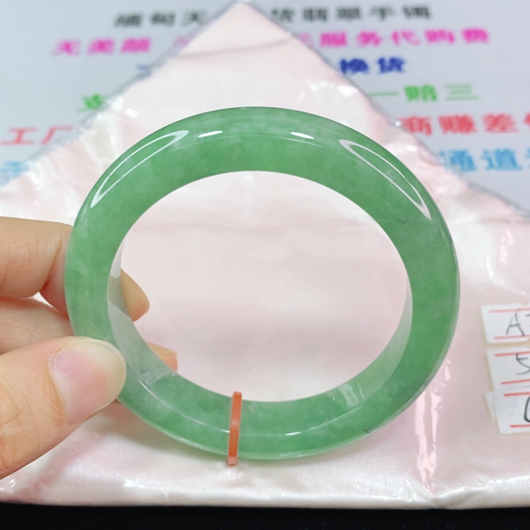 未镶嵌手镯翡翠55.3圈口正圈