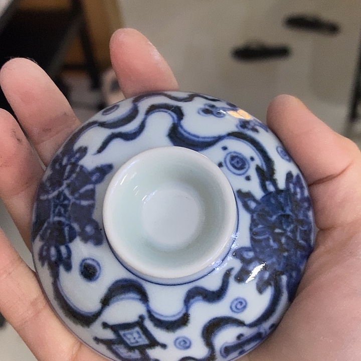 ****人手工手绘青花单杯