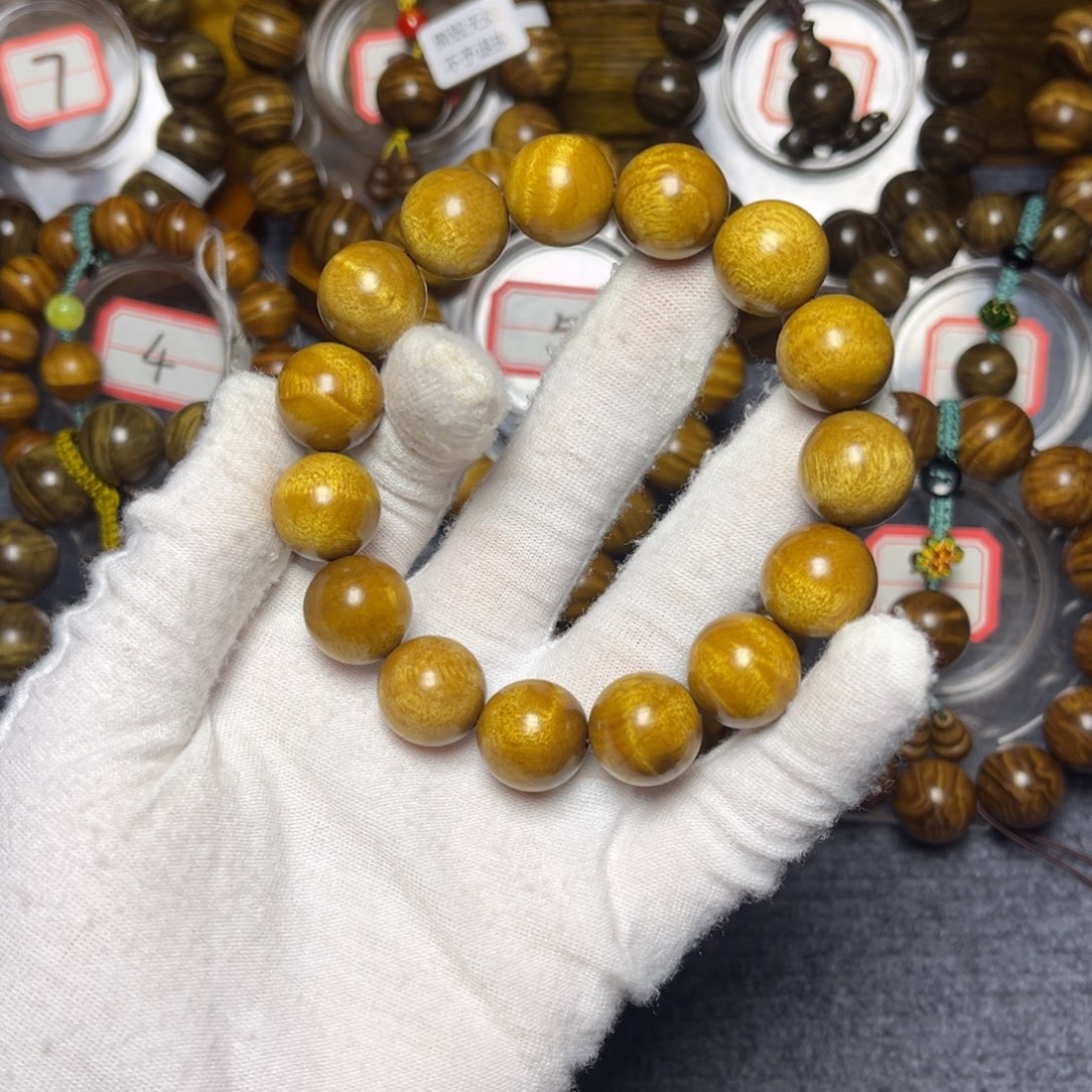 手串/手链楠木（金丝楠）黄金底1.5水波42