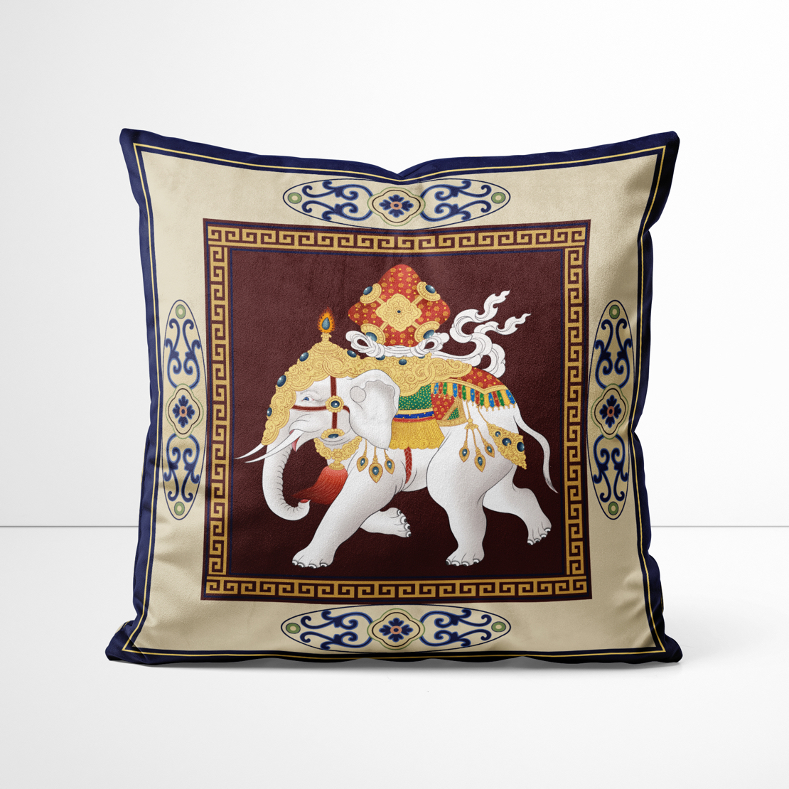 藏式靠枕丝绒靠枕天鹅绒靠垫折叠沙发高级感藏式风格高颜值民族风