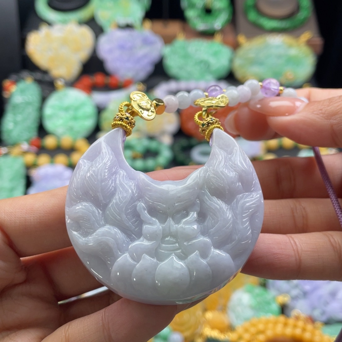 翡翠未镶嵌颈饰代编织