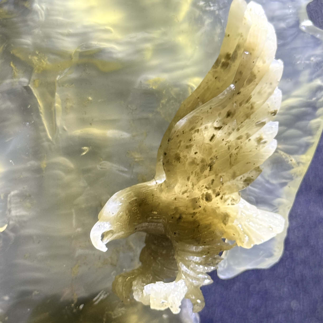 青田岩门晶《浩然正气》手工雕刻青田石雕
