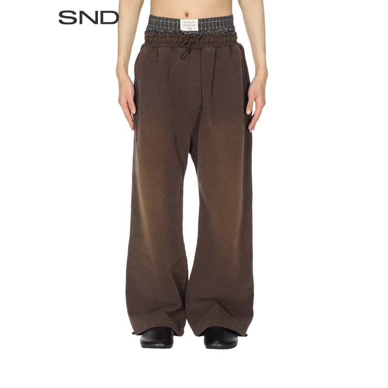 【SNDACNE STUDIOS 设计师品牌】SND AW25 拼色双层腰运动裤