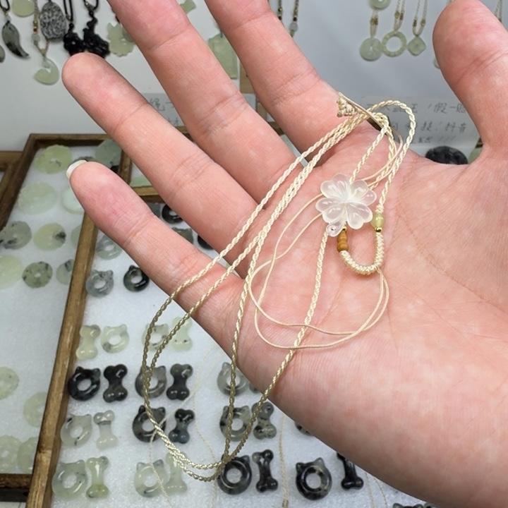 鱼***丸蛇纹石玉未镶嵌吊坠