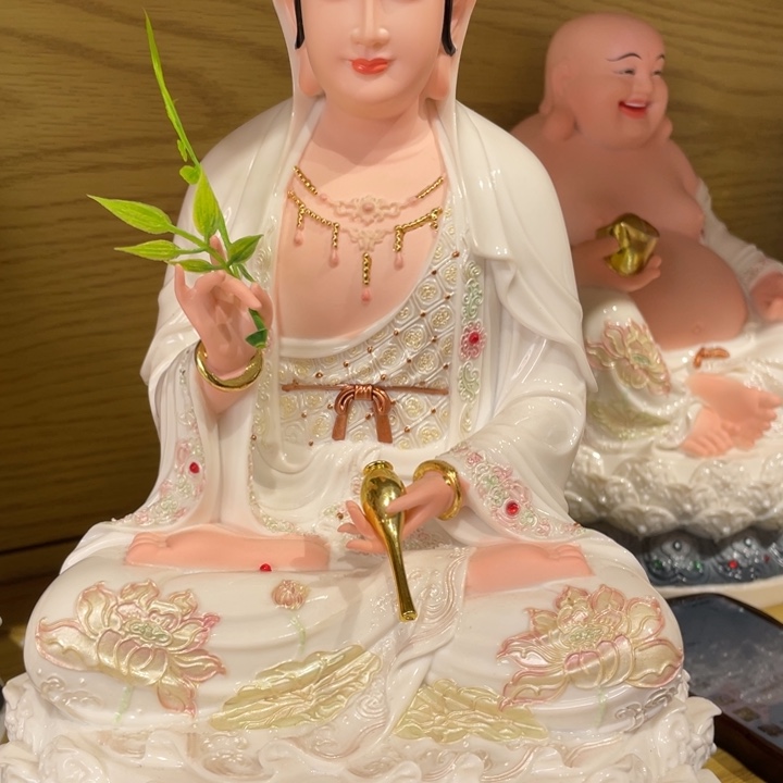 有***福有机玻璃，仿汉白玉材质12寸空心