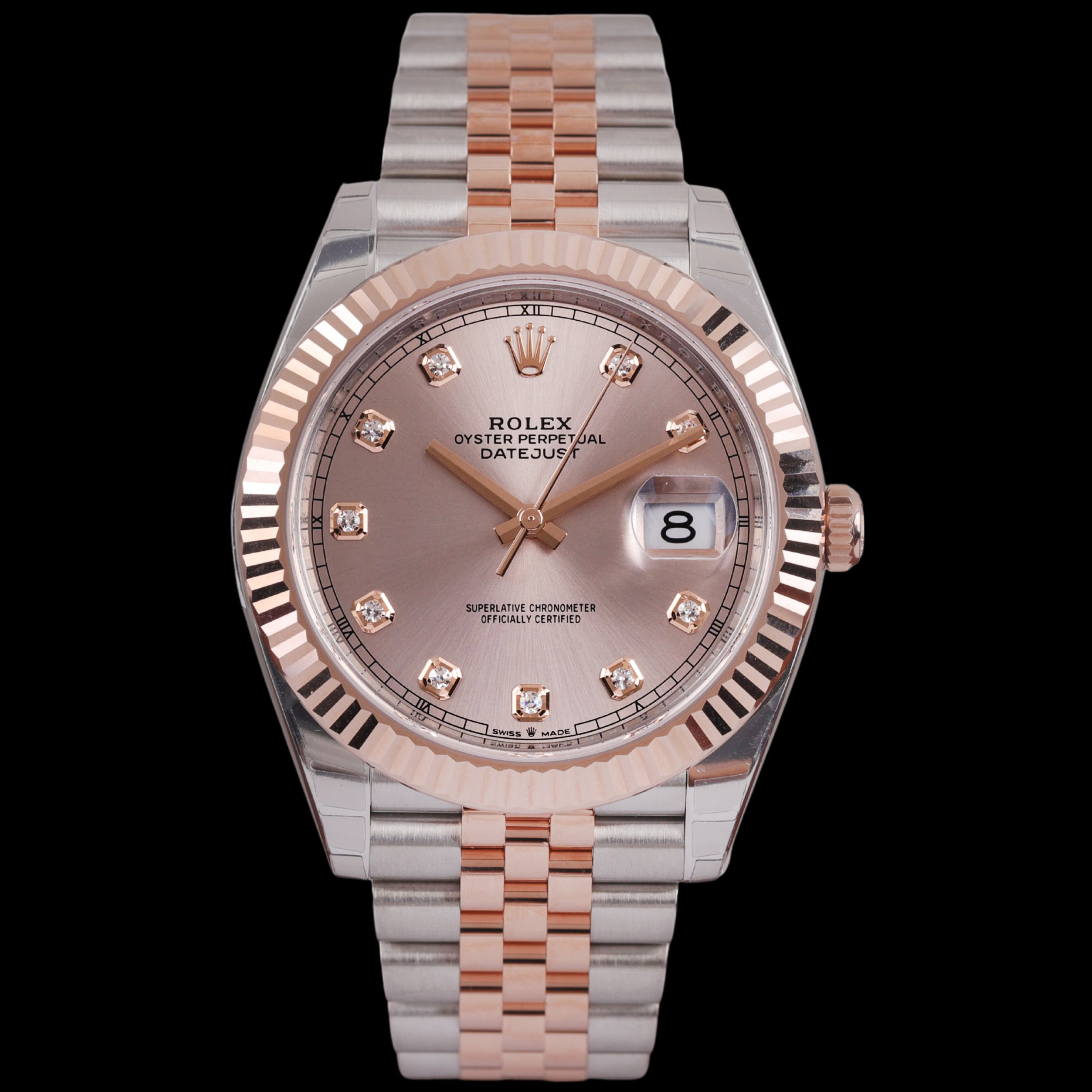 未使用 Rolex/劳力士 S/间金钻刻日志126331/25年未使用全套/41mm