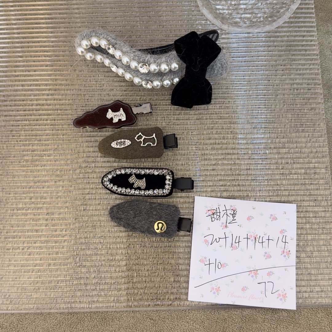 皮质铁合金发夹懒人夹