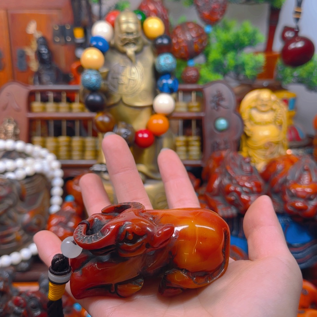 蜜蜡裸石未镶嵌手把