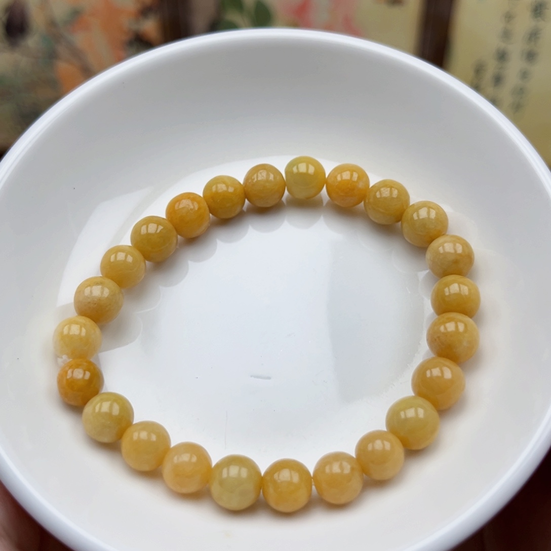 手链翡翠未镶嵌烤色
