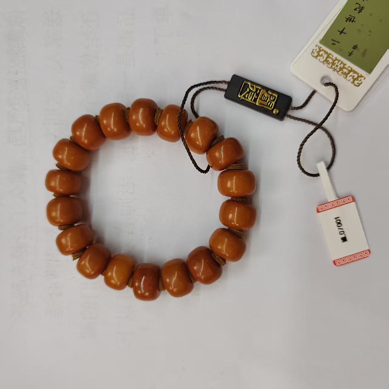 ML07001 老蜜蜡手串 算盘珠精品大号手串-CA