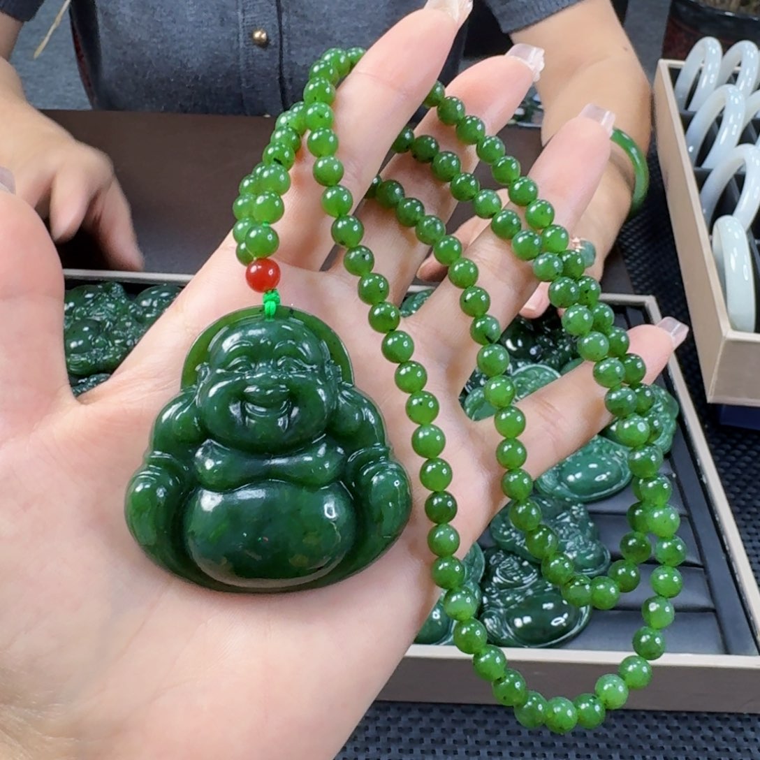 和田玉（碧玉）未镶嵌颈饰50